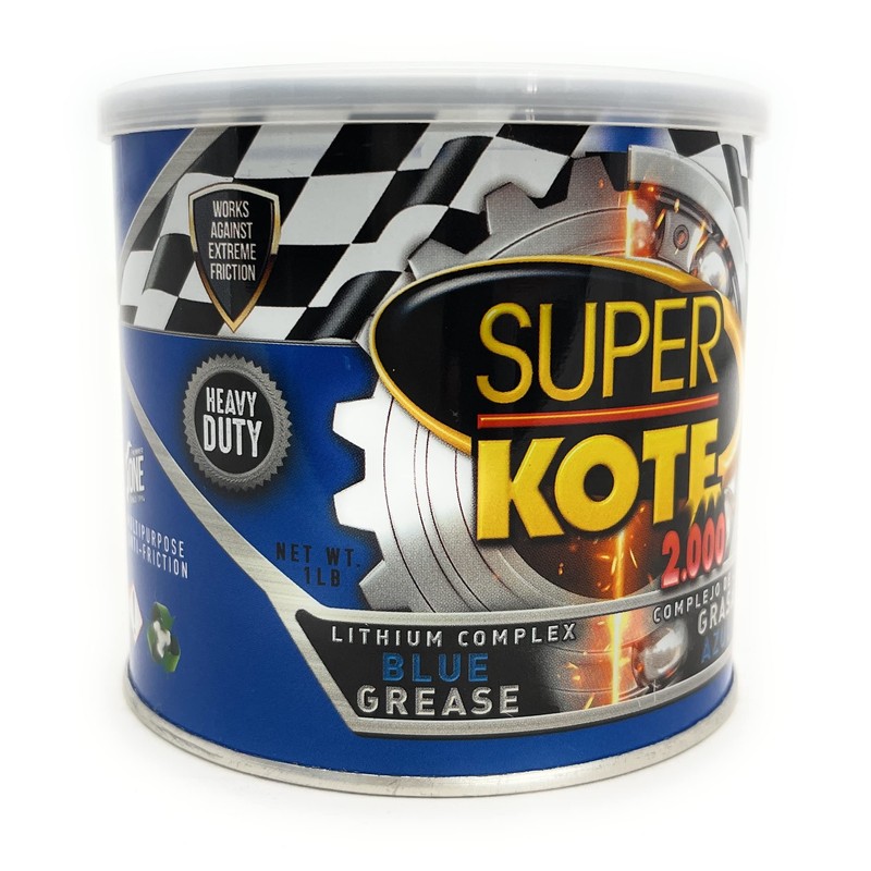 Lubricant Grease Superkote 2000 Multipurpose/Lithium Complex/Lubricant/EP/High Temp/Industry/Automotive/Blue Grease / 1lb