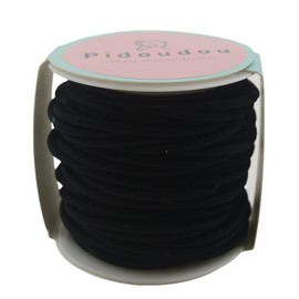 48 Pieces Elastic Hair Ties for Women, 3mm Hair Bands for Thick or Thin Hair, No Damage Elastic Hair Accessories for Girls and Women (Black)