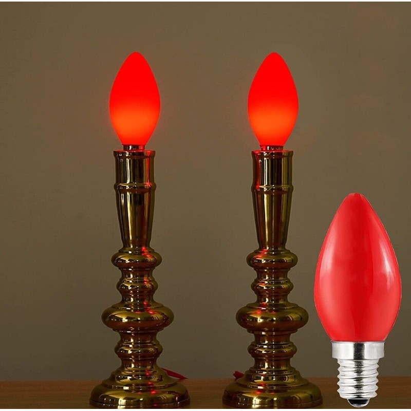 Trisonic 24pk Red Light Bulbs C7 Base Night Light String