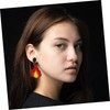 Ipetboom 1Pair Flame Shape Statement Earrings for Women Dangle Design