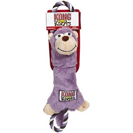 KONG - Tugger Knots Monkey - Juguete para Perro remolcador de Guerra, Relleno mínimo y Cuerdas de Bucle para Mayor Fuerza - para Perros pequeños/medianos