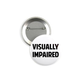 5 Pack - Visually Impaired Disability ID Aid Pinback Button Badges - 2.25 Inch Round