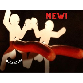 Swinging balls Attachement with 5 Roasting Sticks package set! For Hotdogs, marshmallow campfire cooking backyard parties ElephantGift forChristmas Gift The Funniest Roasting sticks with 3 sets of men