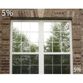 One Way Mirror Film with Nightime Vision 5% VLT (30" Wide) (30" x 7ft) Privacy, Solar Heat Rejecting, UV Protection, Glare Reduction, Window Film