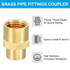 PATIKIL Brass Pipe Fittings Coupler, 3Pcs 1/8" x 1/4" NPT
