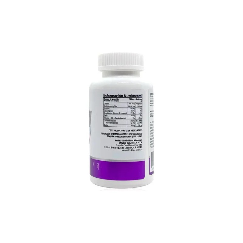 Natural Health Biotina Vitamina E Y Calcio 60 Caps Sfn