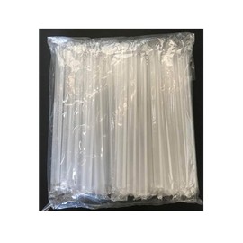 Extra Wide Individually Wrap Boba Bubble Tea Fat Drinking Straws,7-7/8" Long, Transparent, 200 pcs per case (200)