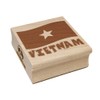 Vietnam with Waving Flag Cute Square Rubber Stamp for Stamping