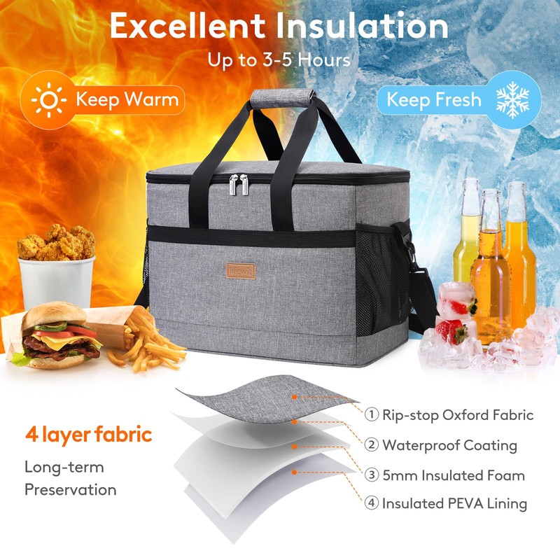 Lifewit Cooler Bag 50 Cans Collapsible and Insulated Large Lunch