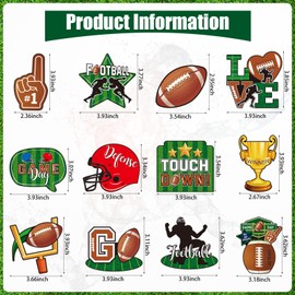 12 Pieces Football Locker Magnets Football Fridge Magnets for Boys Sport Whiteboard Decorative Magnets Car Bumper Stickers Football Party Decorations for School Home Office Kitchen Party Decors
