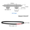 QUARKZMAN 212XL 037 Timing Belt 106 Teeth Black Toothed Rubber