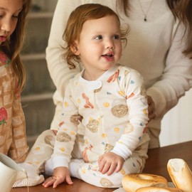 Burt's Bees Baby Baby Boys Pajamas, One-Piece Footed Sleeper PJs, Non-Slip Snug Fit for Infants 12, 18, and 24 Months