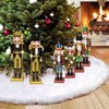 30cm Wooden Nutcracker Soldier Christmas Decorations,2pcs Large Christmas Nutcracker Figures