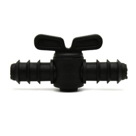 DOJA Barcelona Shut-off Valve, Colour Black, 12 mm, Pack of 12, Regulating Valve, Garden, Vegetable Garden, Patio, Hose Connector with Valve, Outdoor Use, Agriculture, Greenhouse