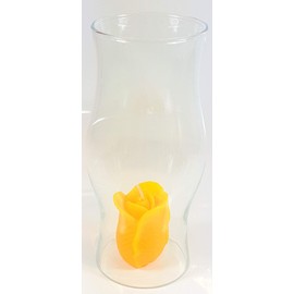 Lantern Large Glass Cylinder Clear Glass Mouth-Blown Crystal Glass Opening Bottom and Top Approx. 12 cm Height Approx. 30 cm Diameter Widest Point 14 cm without Base