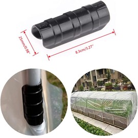 Mtsooning 20pcs Greenhouse Clamps Plant Clips 25mm/0.98" Film Row Cover Netting Tunnel Hoop Clip Greenhouse Frame Pipe Tube Film Clip Clamp Connector Kit