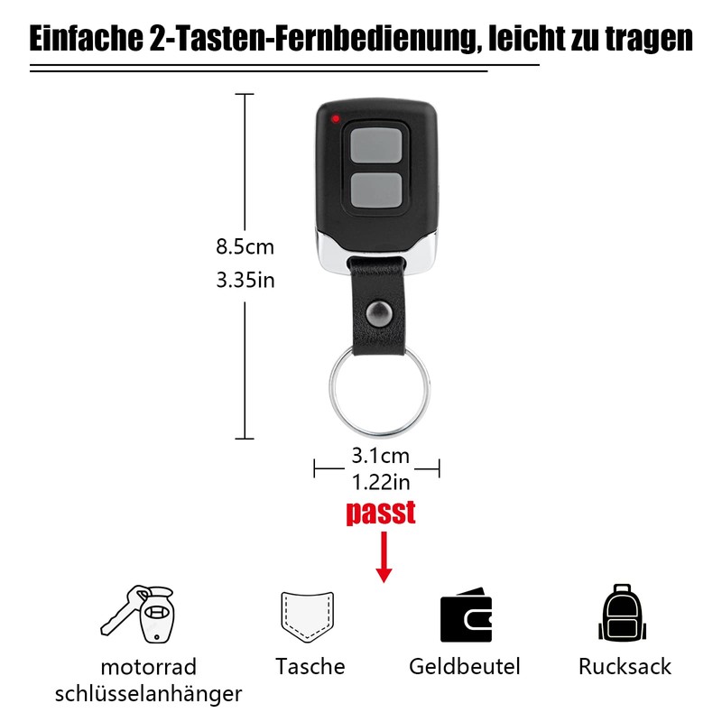 433.92MHz Garage Gate Remote Control Compatible with NOVOFERM NOVOTRON 502