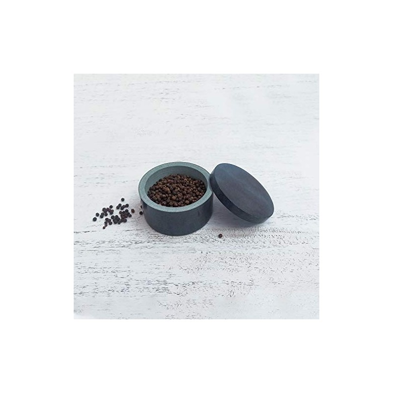 Kaizen Casa Unique Salt and Pepper Box Elegant Natural Stone