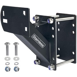 Yu Xin Stainless Spare Tire Mount,Marine Trailer Spare Tire Carrier,Powder Coated tire Bracket,Fits Most 4 & 5 & 6 Lugs Wheels on 4", 4.25",4.5'', 4.75'', 5" or 5.5" Bolt Patterns