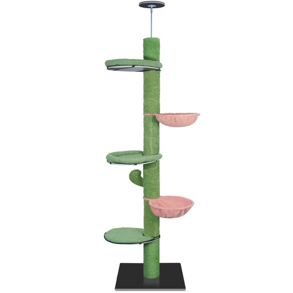 ROYPET Adjustable Tall Cat Climbing Tree Floor-to-Ceiling Climber Toy with