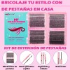 Set Extension Pestañas Diy 9-18mm Kit Maquillaje Completo