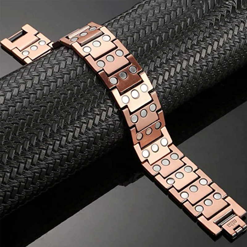 PLQ Copper Bracelet for Men, Solid Copper Magnetic Bracelets
