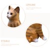 Kisangel Lifelike Kitten Statue Creative Cat Model Ornament for Cognitive