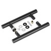 Ranbo 12 Inch Double Sided Barn Door Handle, H-Shaped Shower
