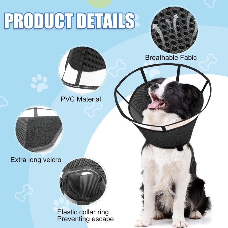 Dog Cone Collar for Dogs After Surgery，Soft Dog Recovery Collar