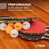STIGA Performance 4 Player Ping Pong Paddle Set of 4