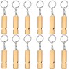 Qtopun Emergency Survival Whistle, 12 Packs Outdoor Loudest Aluminum Whistles