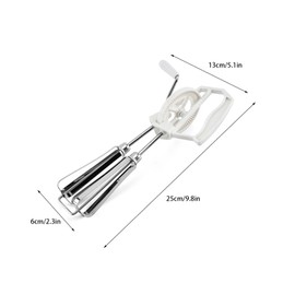 Hyxodjy Hand Eierschläger Edelstahl Handmixer Mischen Schneebesen RüHrbesen Egg Beater Zum RüHren Mechanischer HandrüHrer Für Schlagsahne, und Kuchenbacken Kochwerkzeug