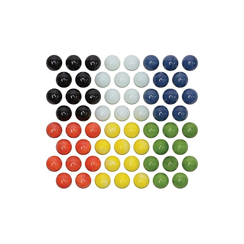Marbles for Chinese Checkers, 60 pc, 10 each of 6