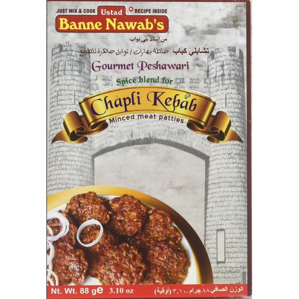Ustad Banne Nawab, Chapli Kebab Masala, 88 Grams(gm)