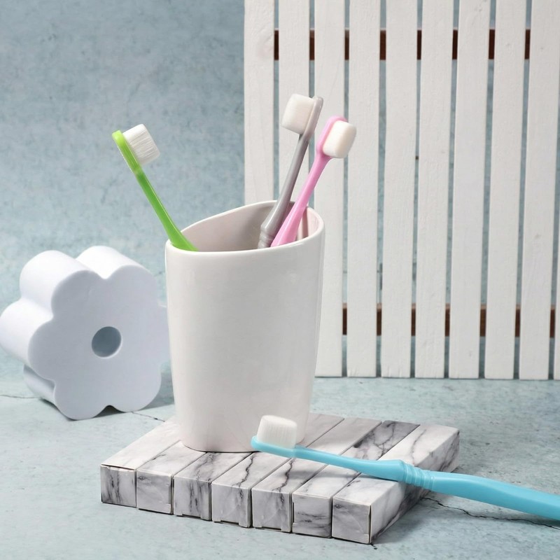 8 Pcs Micro Nano Manual Toothbrush Extra Soft with 20,000