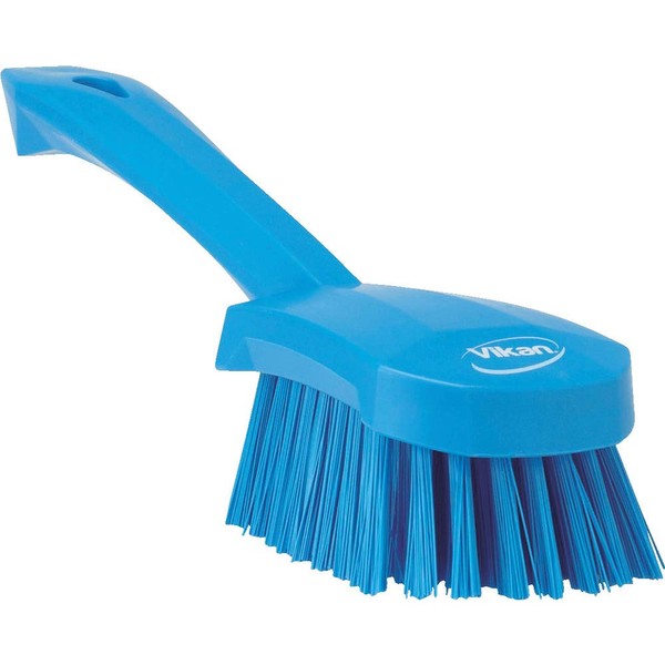 Vikan 41923 Heavy Duty Sweep Hand Brush, Polypropylene, Polyester Stiff Bristle, 10", Blue