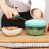 Ourokhome Portable Pull Onion Chopper- Manual Slicer for Vegetables, Fruits,