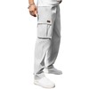 Mancozy Men's Casual Cargo Sweatpants Waist Drawstring Joggers Tactical Loose