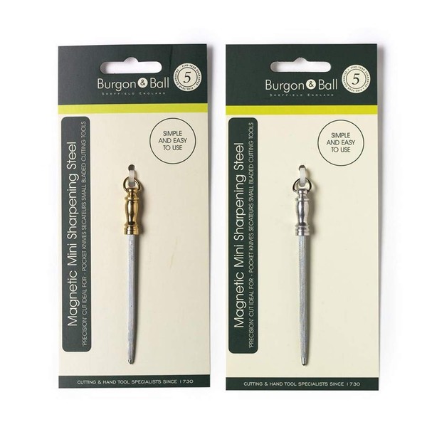 Burgon & Ball Miniature Sharpening Steel Cutting Tool with Aluminium