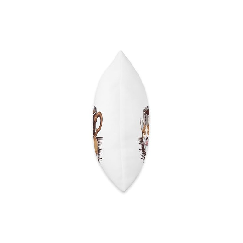 Cute Corgi with Coffee Cup Design - Adorable Gift Throw