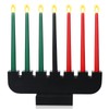 Baquler 8 Pcs Kwanzaa Kinara Set Kwanzaa Candles Flameless Battery