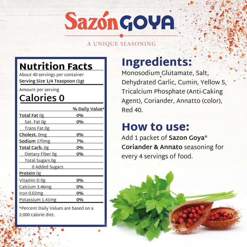 Sazón with Coriander & Annatto by Goya, Latin Spice Blend