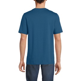 Lands' End Mens Short Sleeve Super-T Tee Evening Blue Regular X-Large