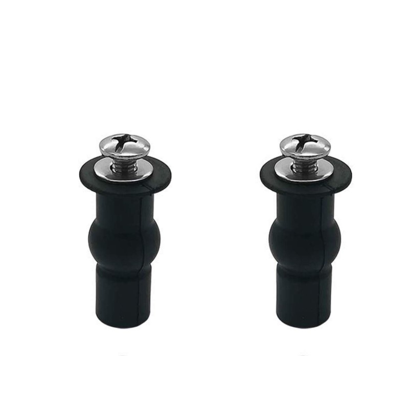 Pair of Universal Toilet Seat Expanding Rubber Bolts for Top