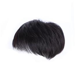 FOMIYES Wig Lifelike Male Overhead Replacement Block Hair Invisible Seamless Bald Patch Hair 16x18cm