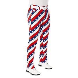 Royal & Awesome Men's Pant, 34" W x 32" L - 86 Cm x 81 Cm, Pars-and-stripes