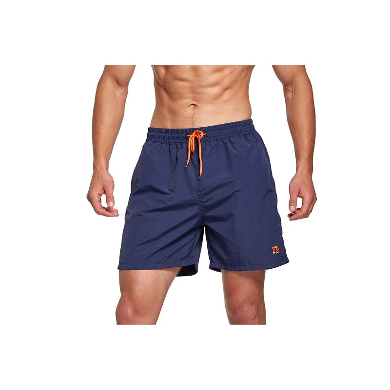 Tansozer Men's Swimming Trunks with Mesh - dark blue, size: