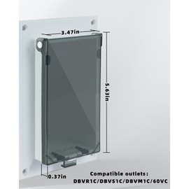 Electrical Box Replacement Cover, DBVC-1 Extra Duty Replacement for All-Weather Use, Type 3r Enclosure Cover for Wet Locations Can be adapted to DBVR1C/DBVS1C/60VC, Improve Electricity Safety (3)