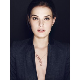 Ann Tarry 24K Gold Plated Orchid Flower Necklace Or Bracelet (Rose-Gold Plated Necklace)