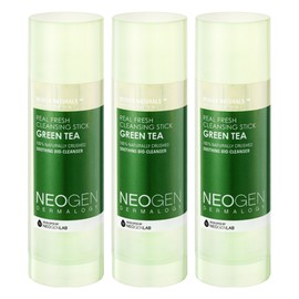 Neogen Dermalogy Real Fresh Green Tea Cleansing Stick, 80g, 3 pieces / 네오젠 더마로지 리얼 프레쉬 그린티 클렌징 스틱, 80g, 3개